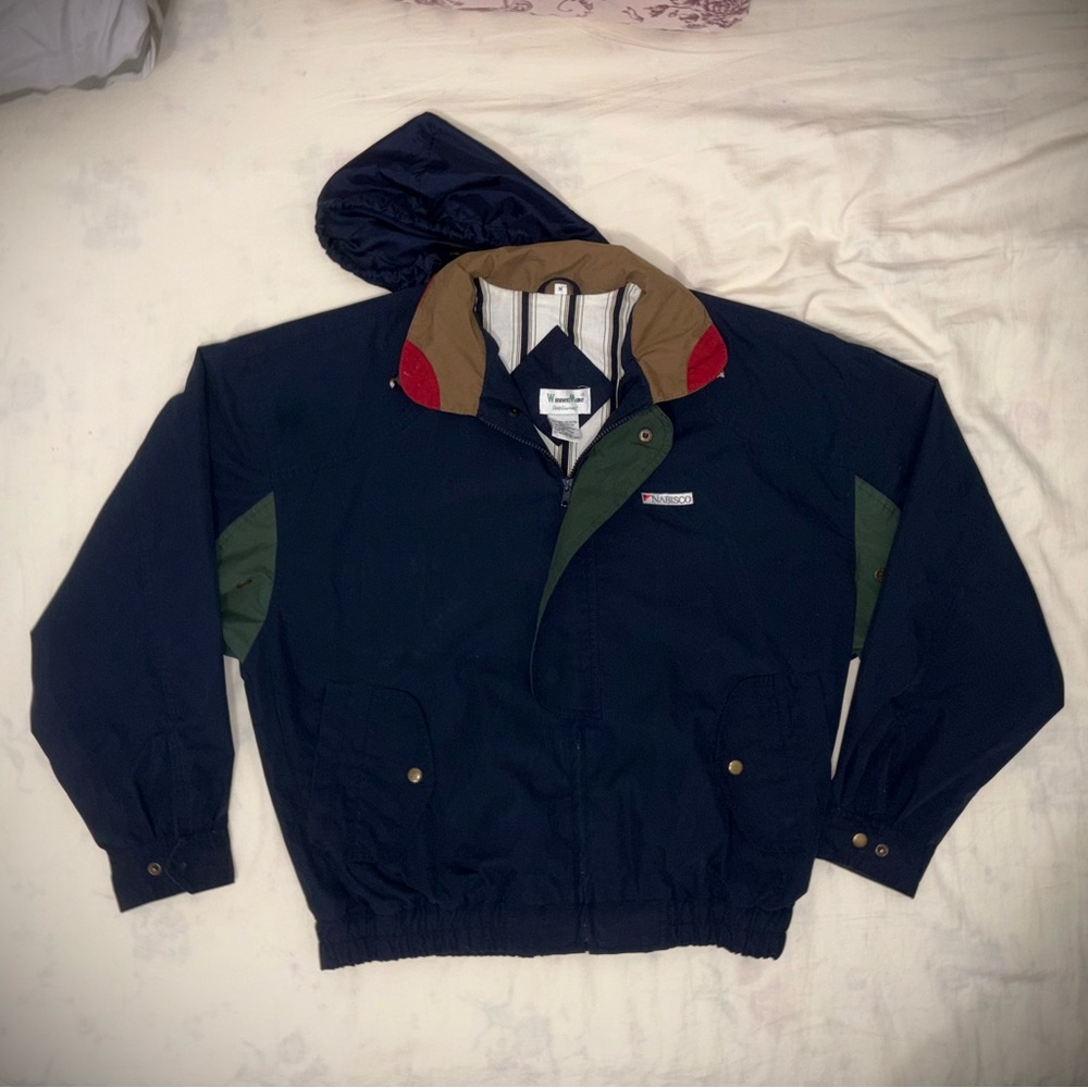 Classic Nabisco Navy Blue Hooded Jacket Men’s Medium